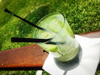 Close-up of drink on table