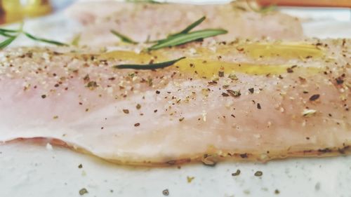 Close-up of bread in plate