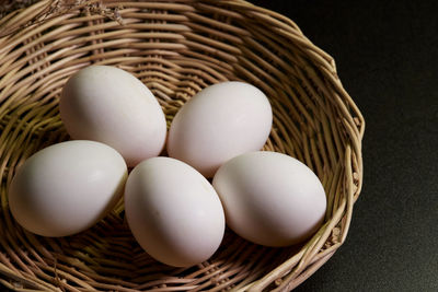 Eggs in a basket