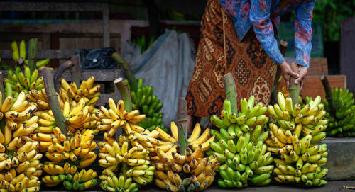 High angle view of vegetables for sale at market