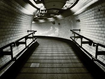 View of escalator