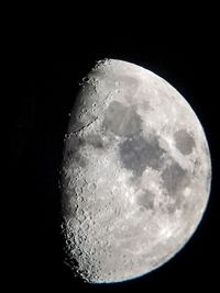 Close-up of moon against black background