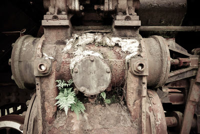 Close-up of rusty machine part