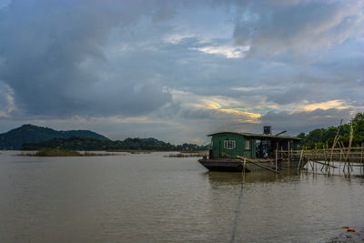 Scenic view of river against sky