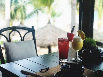 Close-up of drink on table