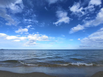 Scenic view of sea against sky