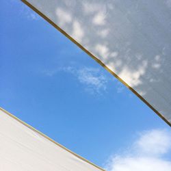 Low angle view of built structure against blue sky