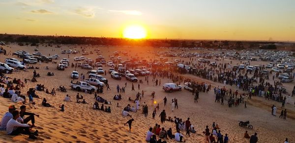 The rally desert in sahara of ouargla 