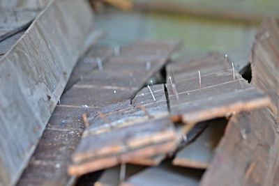 Close up of wood plate