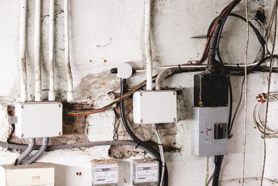 Telephone booth on wall