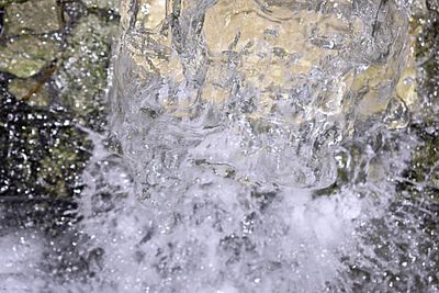 Close-up of frozen water