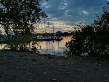 Scenic view of river against sky