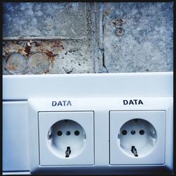 Close-up of peeled wall