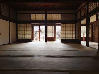 Empty corridor of building