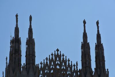 Low angle view of temple against clear sky