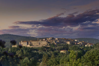 View of townscape against sky