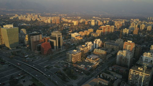 High angle view of cityscape