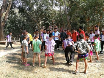 Group of people standing in park