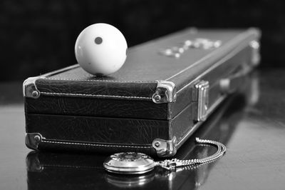 High angle view of ball on table