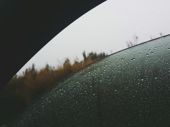 Close-up of water against clear sky