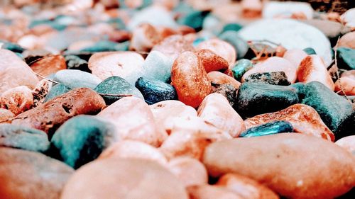 Full frame shot of multi colored pebbles