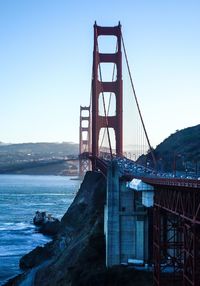 View of suspension bridge