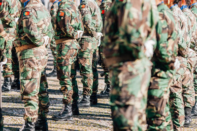 Army soldier standing on field