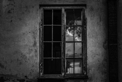 Close-up of abandoned window