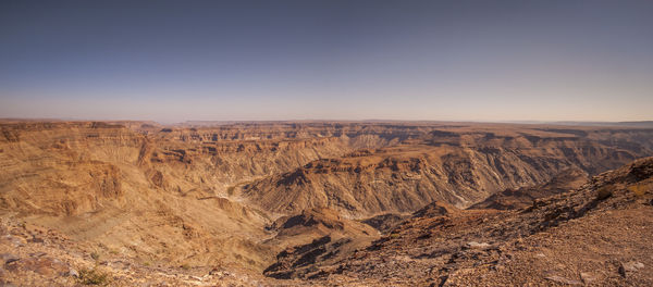 Scenic view of landscape against clear sky