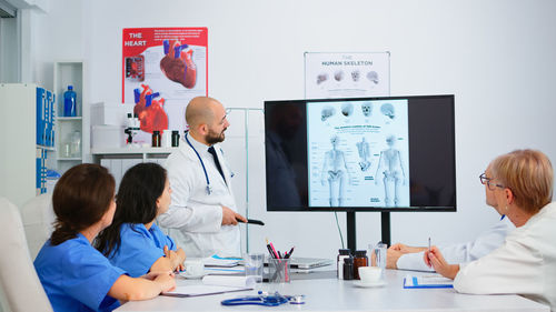 Doctor working at clinic