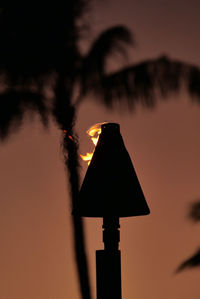 Close-up of illuminated light