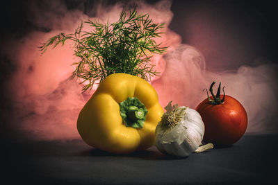 Close-up of fruits on table