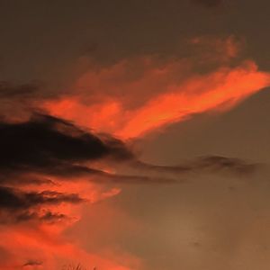 Low angle view of dramatic sky during sunset