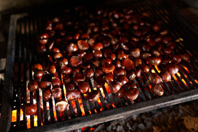 High angle view of food