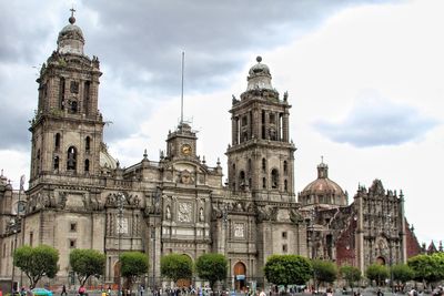 View of historic building in city against sky