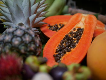 Close-up of pineapple