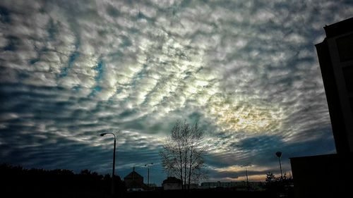 Low angle view of cloudy sky