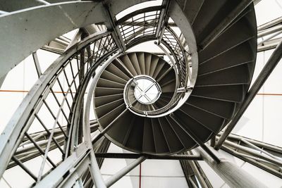 Directly above shot of spiral staircase