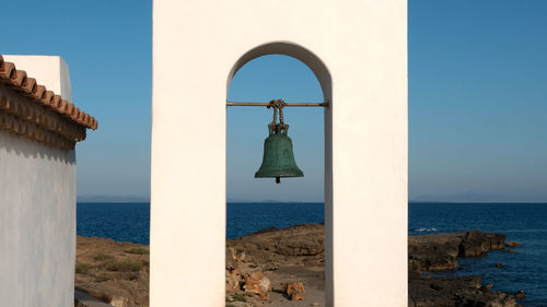 View of bell tower against clear sky