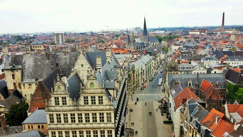 High angle view of cityscape