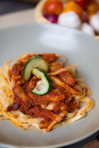 Close-up of food in plate