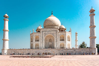 View of historical building against clear sky