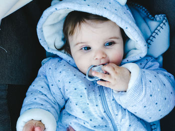 Close-up of cute baby girl