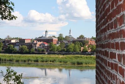 Scenic view of city against sky