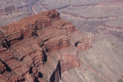 High angle view of rock formations