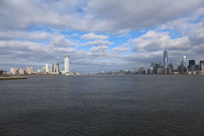 View of buildings against cloudy sky