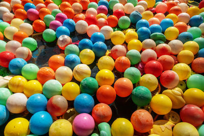 Full frame shot of multi colored balls