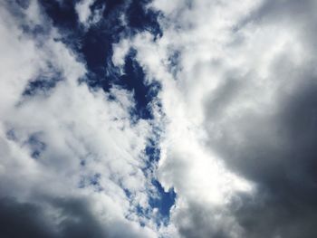 Low angle view of cloudy sky