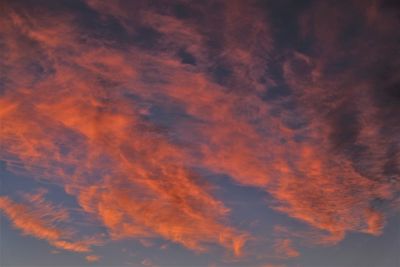 Low angle view of sky at sunset