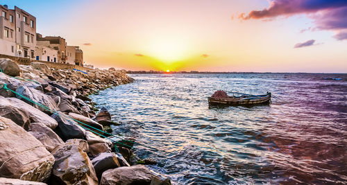 View of sea during sunset